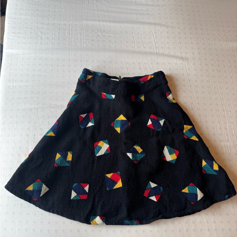 Handmade Gorgeous Graphic Patterned A-Line Cotton Skirt